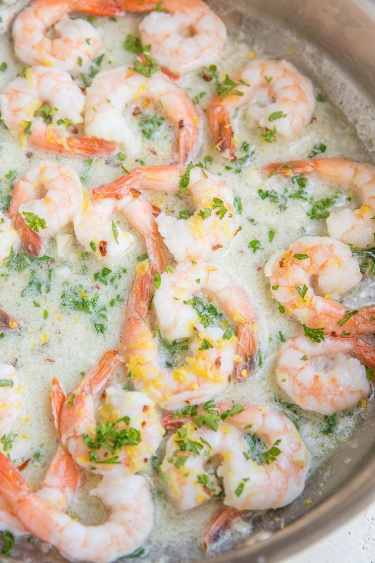 Creamy shrimp for shrimp pasta