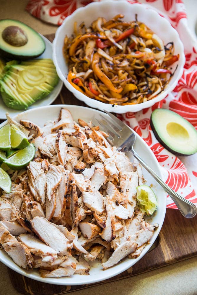 The Best Chicken Fajitas - quick, easy paleo whole30 keto fajita recipe