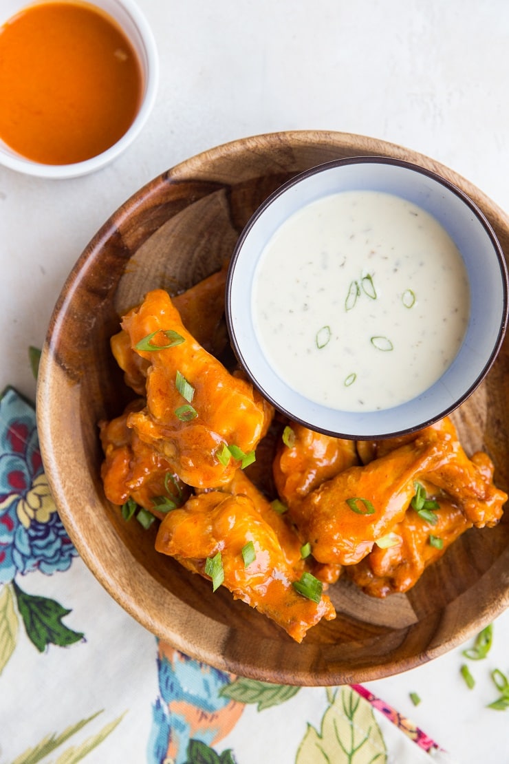 Air Fryer Chicken Buffalo Wings - perfectly crispy and tender buffalo wings made easy in the air fryer
