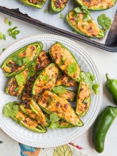 Easy Baked Jalapeno Poppers made with 7 basic ingredients! A low-carb keto appetizer perfect for any crowd and any occasion