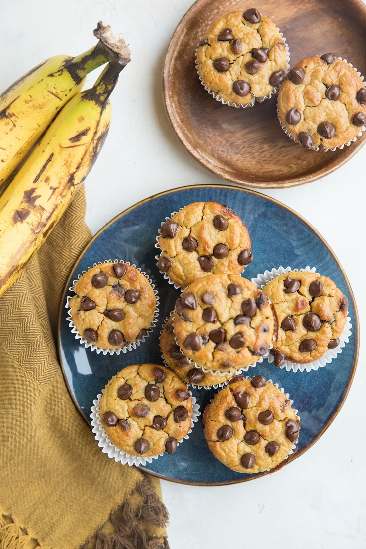 Chickpea Banana Muffins - flourless, gluten-free, refined sugar-free, dairy-free and delicious! A healthy muffin recipe made out of beans!