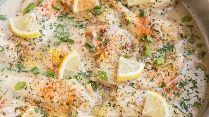 Quick and easy 30-Minute Lemon Garlic Chicken (Dairy-Free, Paleo, Keto, healthy) - a fast, delicious healthy dinner recipe with amazingly tender, lemon chicken!