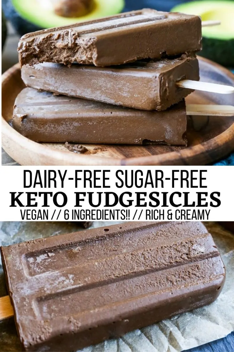 6-Ingredient Keto Fudgesicles made dairy-free and sugar-free with all clean ingredients. Marvelously rich and creamy, fun to prepare, and made with only 6 ingredients!