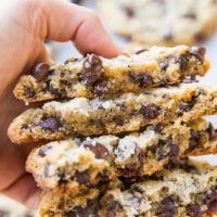 The BEST Giant Paleo Chocolate Chip Cookies - soft, chewy, gooey, amazing grain-free chocolate chip cookies