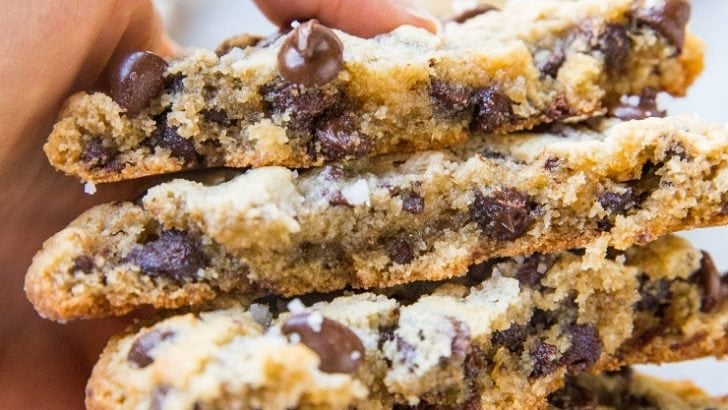 The BEST Giant Paleo Chocolate Chip Cookies - soft, chewy, gooey, amazing grain-free chocolate chip cookies