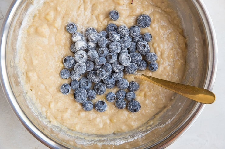 Fold in the blueberries