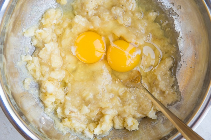 Combine wet ingredients in a mixing bowl