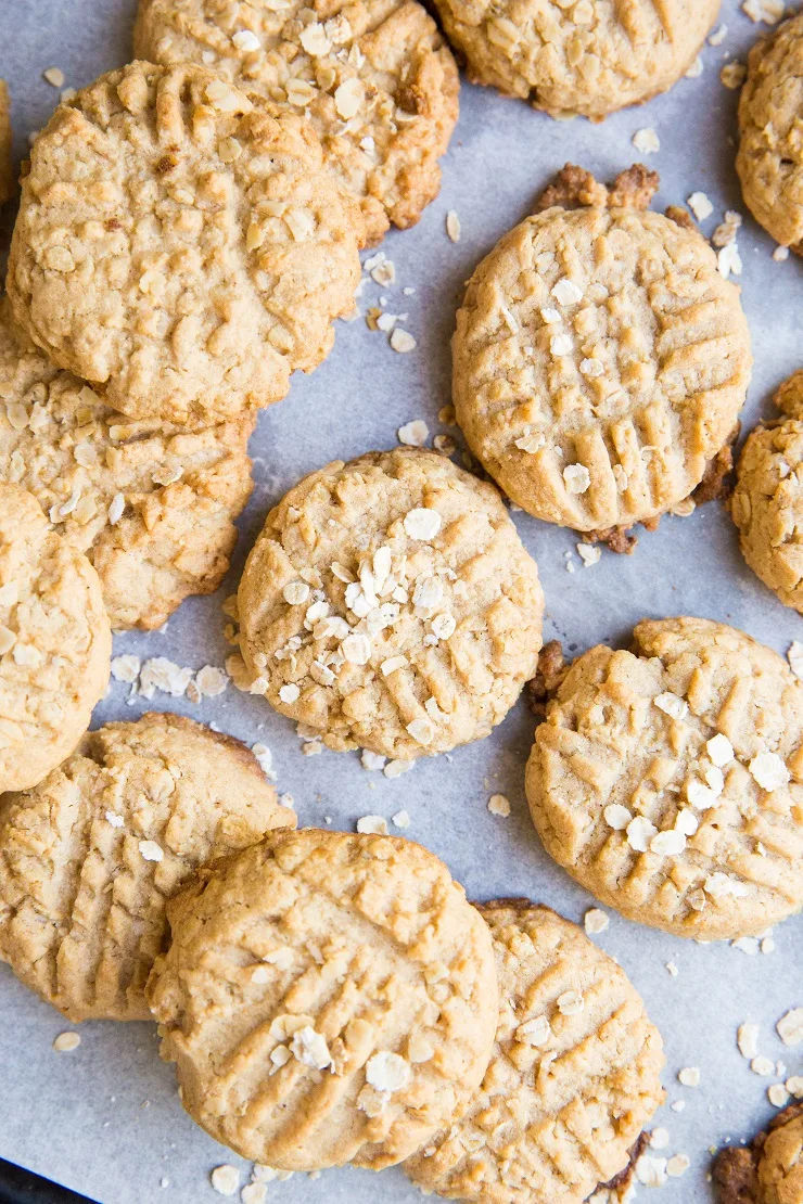 Gluten-Free Oatmeal Peanut Butter Cookies are a lovely mashup of two cookie favorites