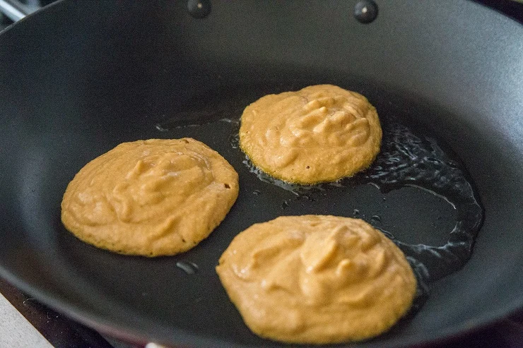 Cook 1/4 to 1/2 cup of batter in a skillet to make pancakes