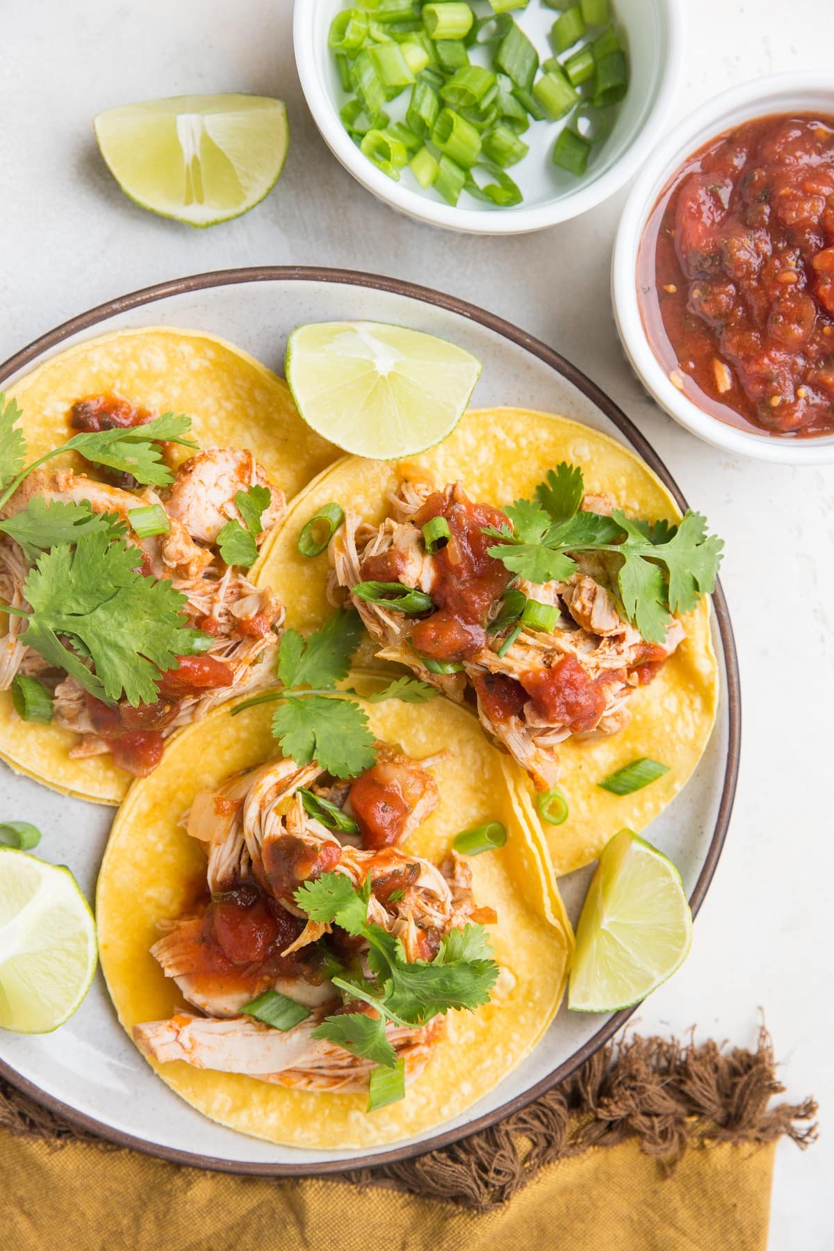 Instant Pot Chicken Tacos with perfectly tender shredded chicken is so easy to prepare and perfect any time a taco craving strikes!