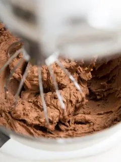Keto Chocolate Buttercream with paleo and vegan options. Rich, creamy, delicious chocolate frosting for cakes and cupcakes.
