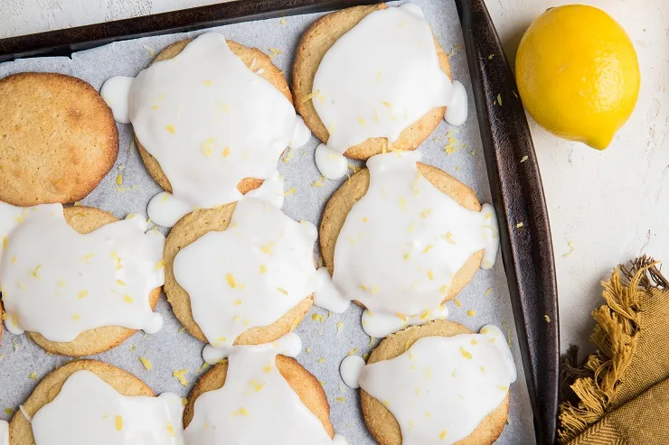 Glazed Keto Lemon Cookies - glazed lemon cookies that are grain-free, sugar-free, and loaded with zesty lemon flavor. Low-carb and delicious!
