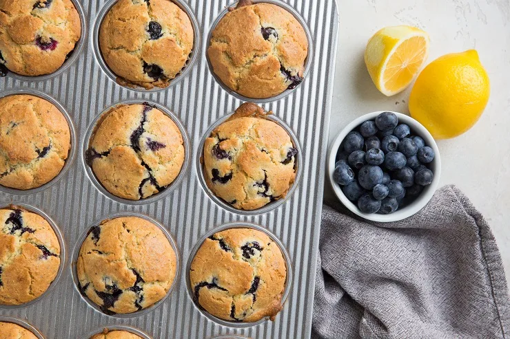 Keto Lemon Poppy Seed Muffins with Blueberries are a delicious breakfast or snack that is low-carb and sugar-free