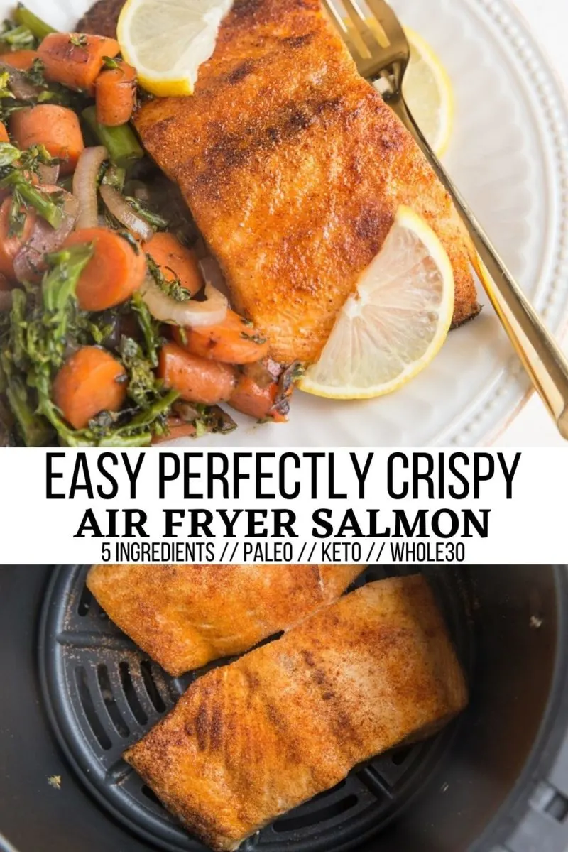 Crispy Air Fryer Salmon - a quick, easy, amazing method for cooking salmon!