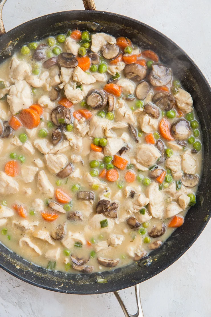 Chicken Soup in a skillet