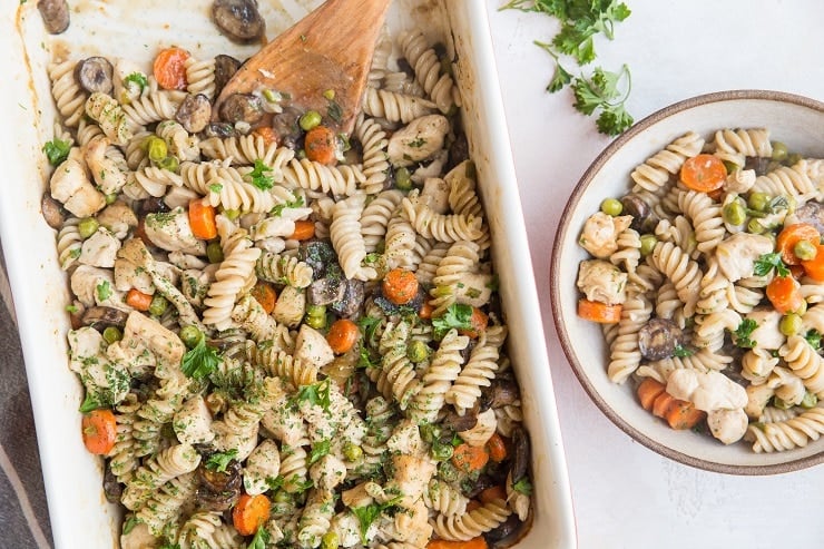 Gluten-Free Dairy-Free Creamy Chicken Noodle Casserole is an amazingly comforting and healthy dinner recipe