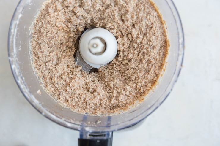 Blend crust ingredients until a cookie dough substance forms