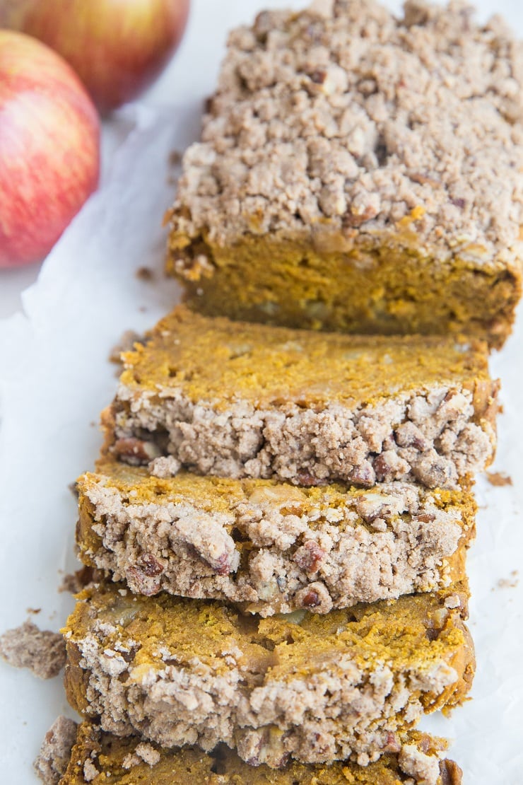 Gluten-Free Apple Pumpkin Bread - dairy-free, refined sugar-free, healthy