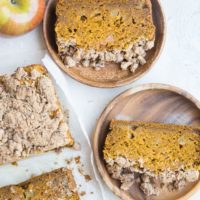 Spiced Gluten-Free Apple Pumpkin Bread with Streusel Topping - gluten-free, dairy-free, refined sugar-free a delicious fall treat!