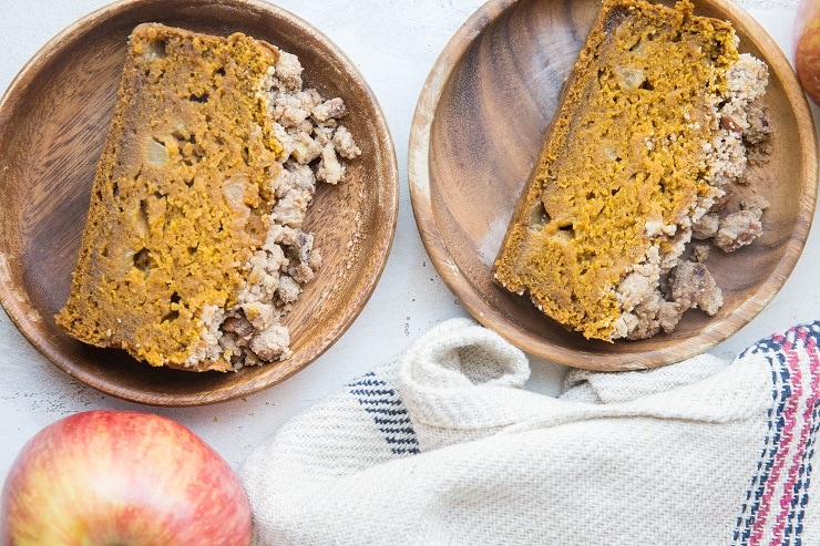 Gluten-Free Apple Pumpkin Bread with Cinnamon Streusel Topping - dairy-free, gluten-free