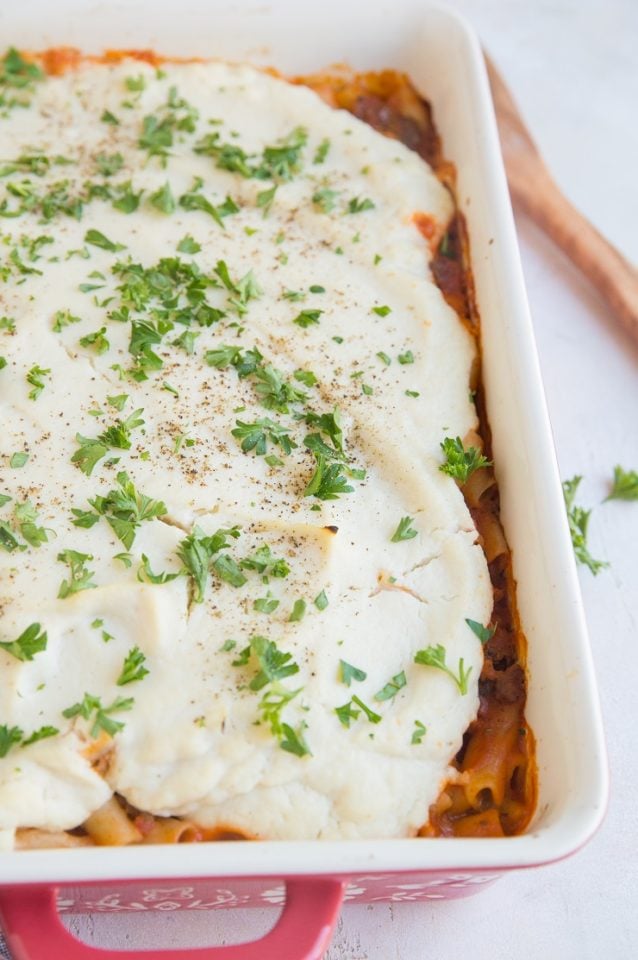 Gluten-Free Dairy-Free Baked Ziti - The Roasted Root