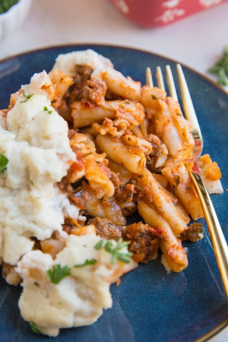 Gluten-Free Dairy-Free Baked Ziti - The Roasted Root