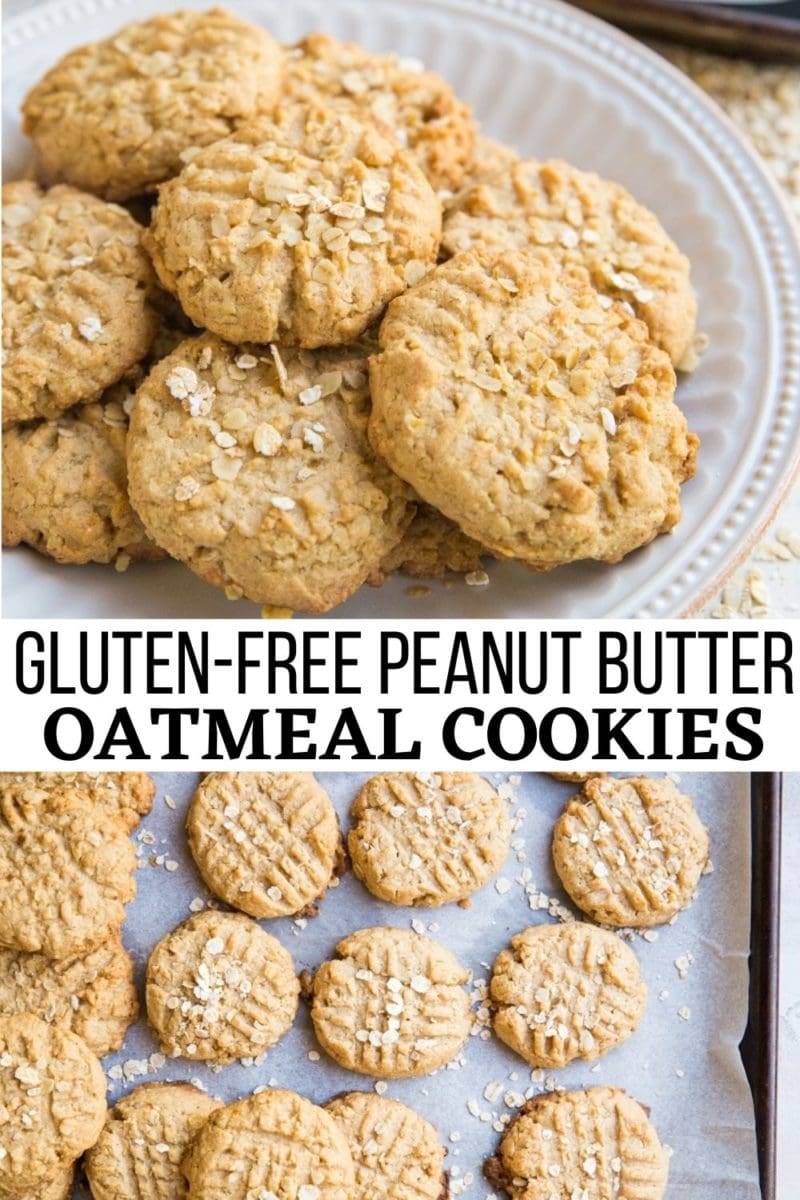Gluten-Free Peanut Butter Oatmeal Cookies - Gluten-Free Peanut Butter Oatmeal Cookies are the perfect combination of two classics! Rich, creamy, perfectly chewy yet crispy! #glutenfree #oatmeal #oats #oatmealcookies #peanutbutter #peanutbuttercookies