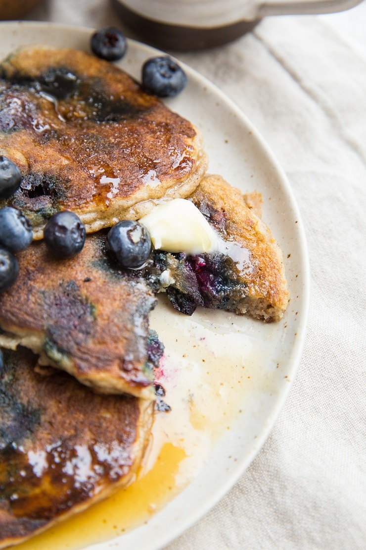 Coconut Flour Paleo Banana Pancakes - dairy-free, grain-free, fluffy, moist and delicious!