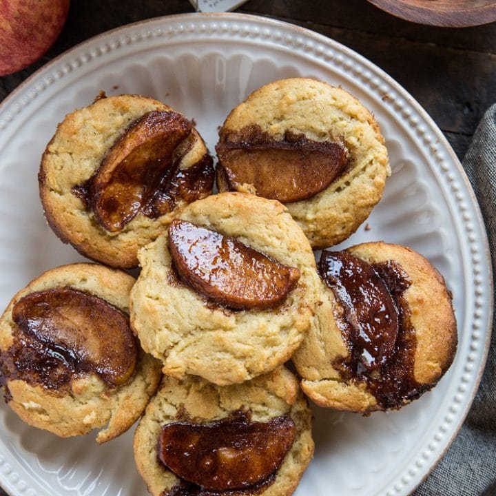Paleo Apple Cinnamon Muffins with Caramelized Apples
