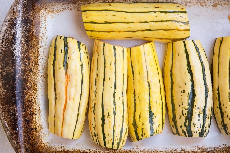 Bake squash cut-side down