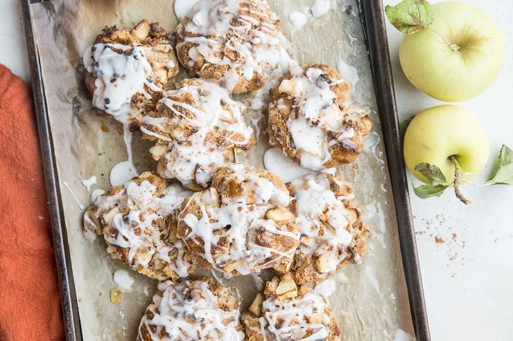 Baked Apple Fritters made gluten-free, dairy-free, and refined sugar-free