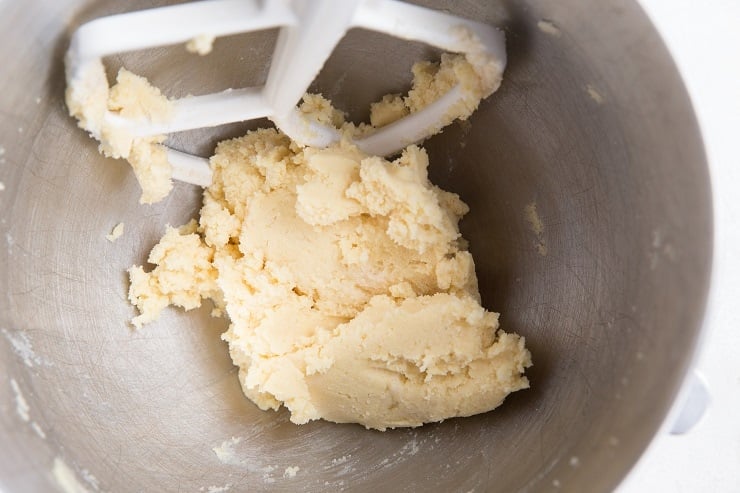 Finished dough in a stand mixer