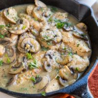 Dairy-Free Paleo Keto Creamy Mushroom Chicken. An easy 30-minute recipe that is loaded with flavor and luscious cream sauce.