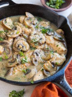 Dairy-Free Paleo Keto Creamy Mushroom Chicken. An easy 30-minute recipe that is loaded with flavor and luscious cream sauce.