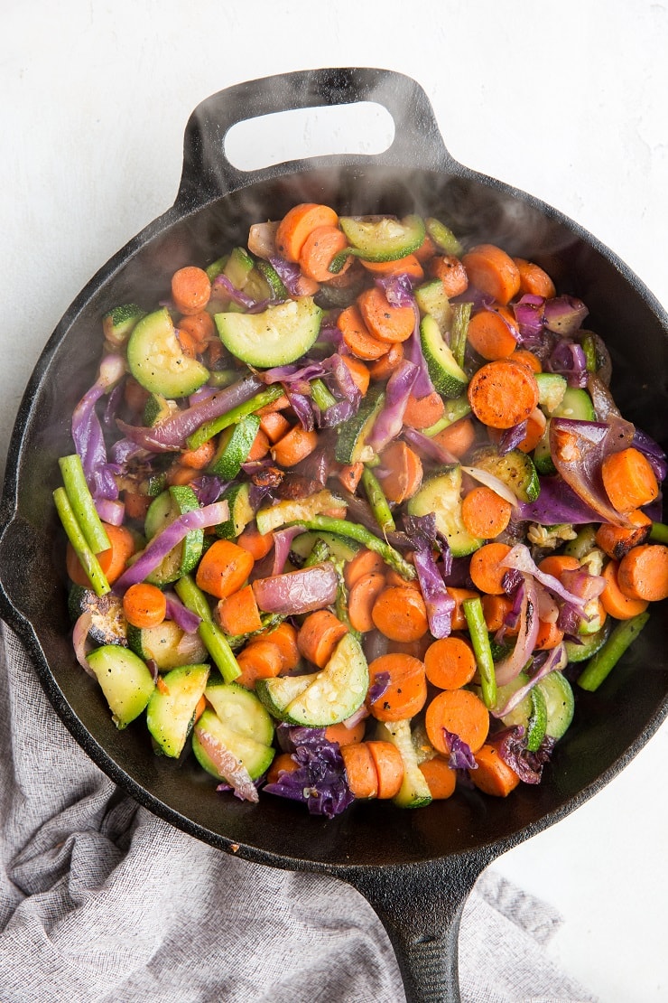 Easy Sautéed Vegetables Recipe - how to make delicious, perfect veggies every time! A lovely side dish to any entrée.