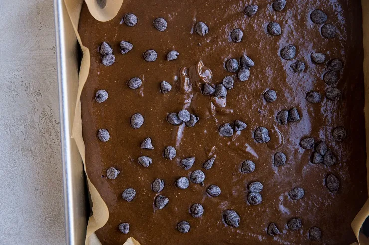 Transfer the brownie batter to a lined baking sheet