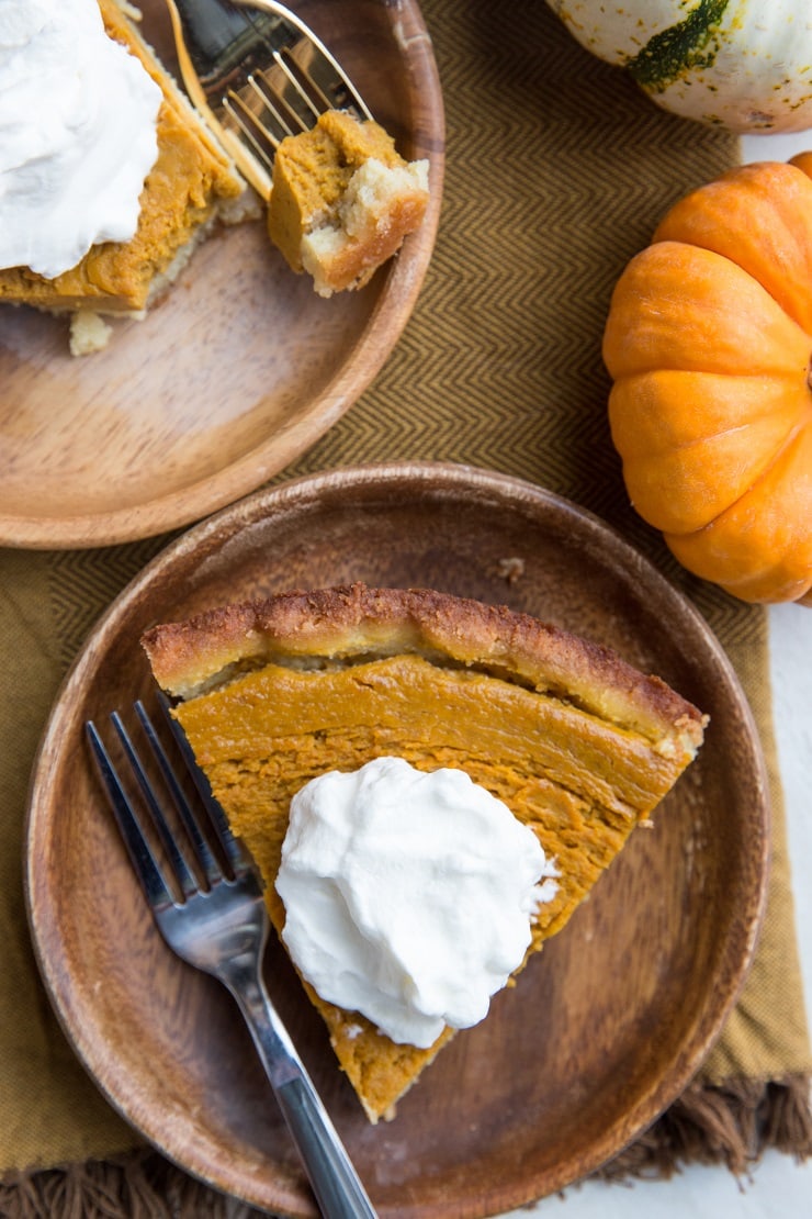 Healthy Pumpkin Pie - grain-free, dairy-free, gluten-free, refined sugar-free, and paleo! A keto option is included in the post.Healthy Pumpkin Pie - grain-free, dairy-free, gluten-free, refined sugar-free, and paleo! A keto option is included in the post.