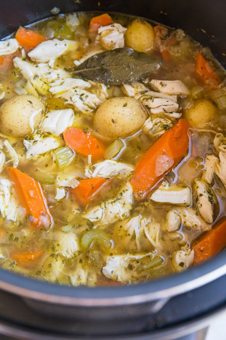 Add the shredded chicken back to the Instant Pot