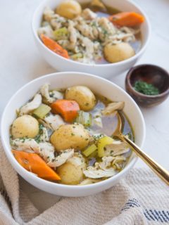 Instant Pot Chicken Stew - an easy, ultra comforting healthy dinner recipe ready in less than 30 minutes!