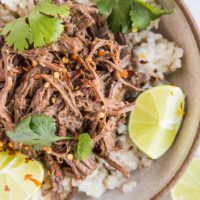 Instant Pot Vietnamese Shredded Beef with sweet, sour sticky sauce. An incredibly flavorful dinner recipe