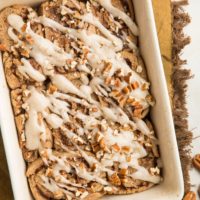 Maple Pecan Vegan Cinnamon Rolls made gluten-free, dairy-free and refined sugar-free