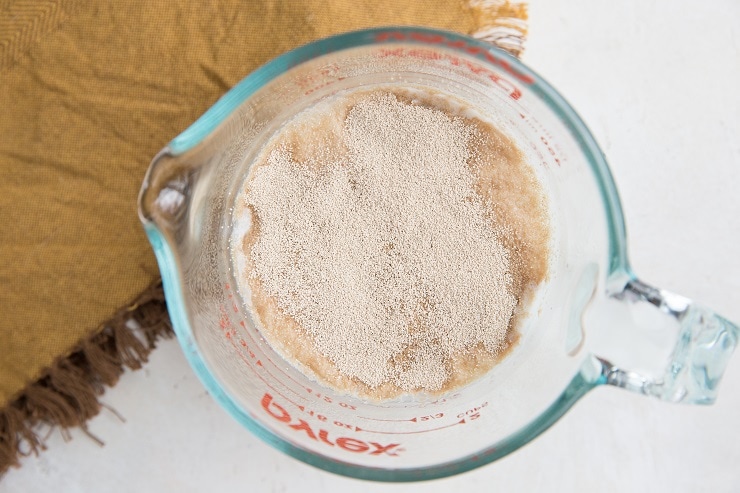 Stir together the coconut milk, pure maple syrup and yeast