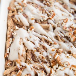 Maple Pecan Vegan Cinnamon Rolls - gluten-free, dairy-free, egg-free cinnamon roll recipe that is loaded with delicious flavors!