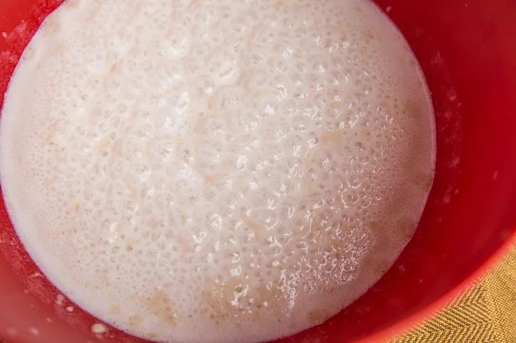 Allow yeast to activate until it's fragrant and foamy