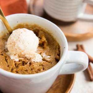 Paleo Gingerbread Mug Cake - grain-free, refined sugar-free, dairy-free, and healthy!
