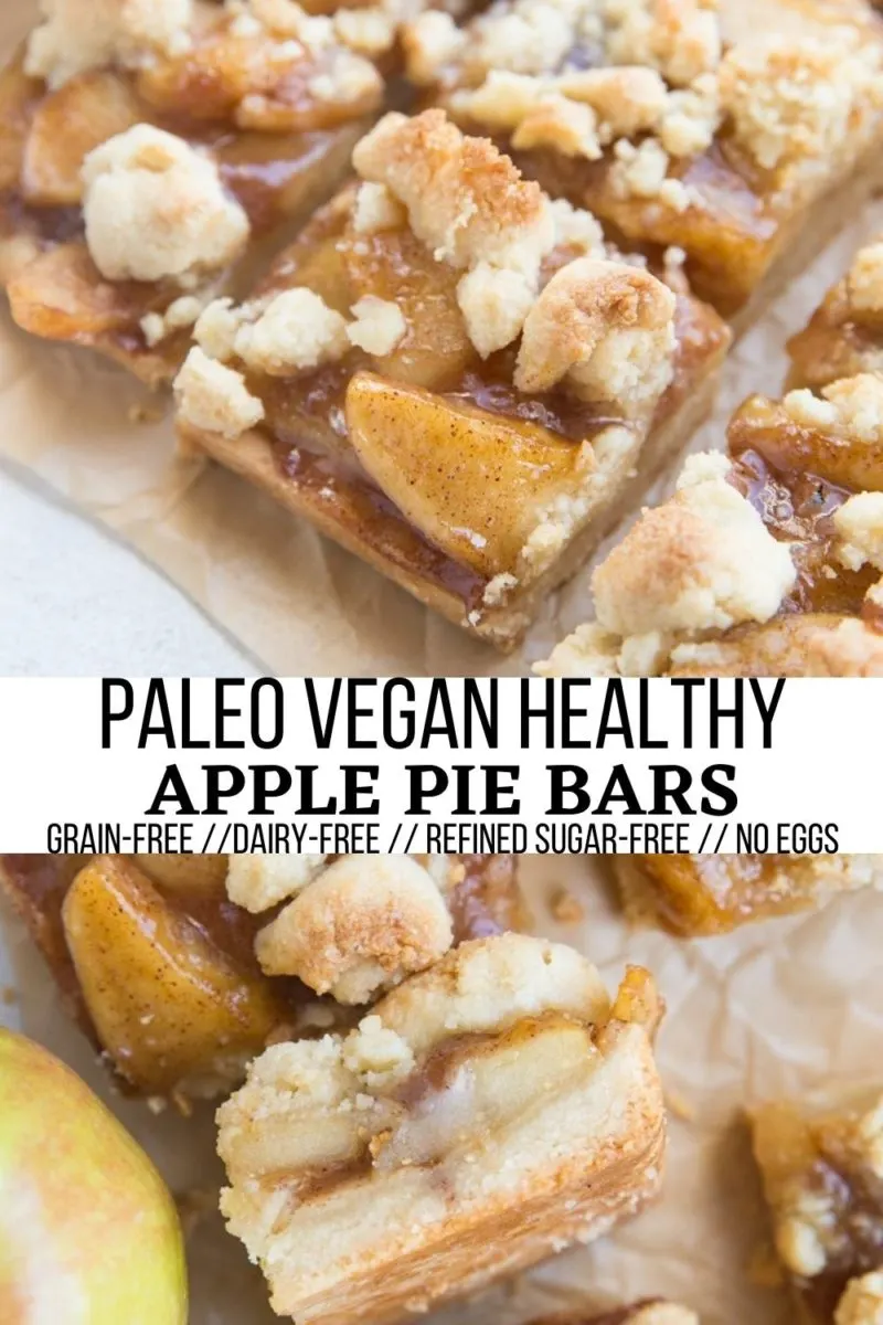 Paleo Vegan Apple Pie Bars - egg-free, grain-free, refined sugar-free, dairy-free, incredibly delicious healthier dessert recipe!