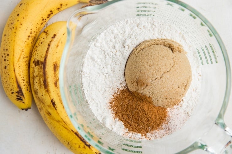 Stir together the dry ingredients for the banana bread