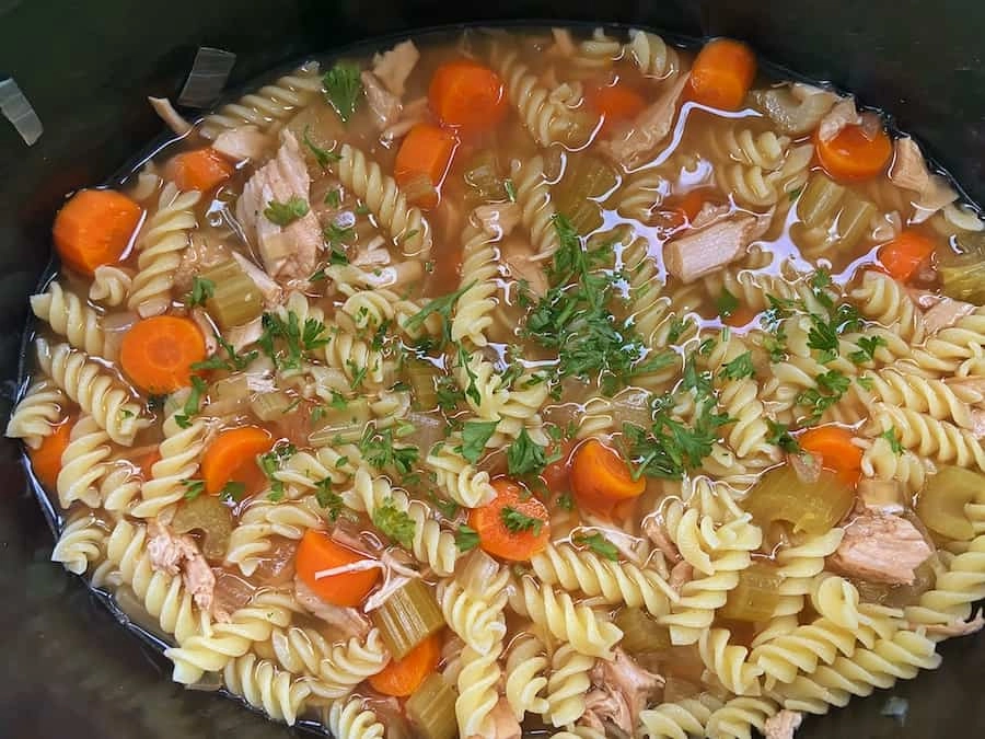 Crock Pot Turkey Noodle Soup