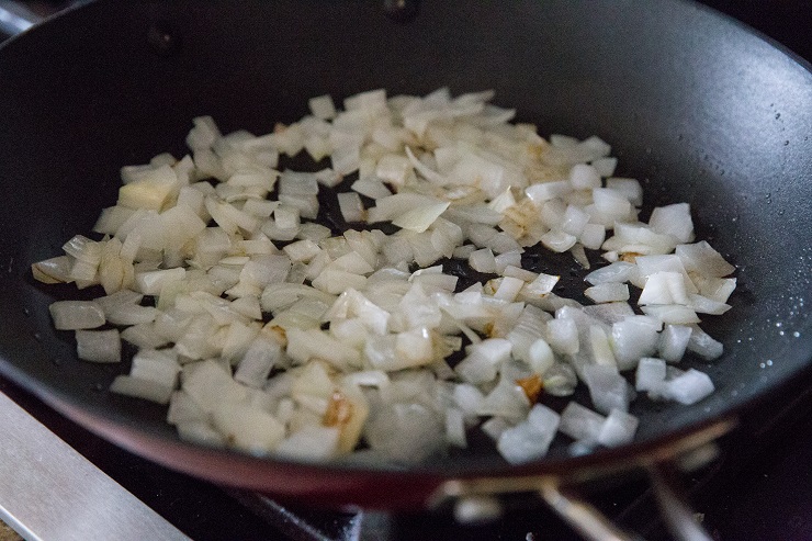 Sauté the onion until translucent