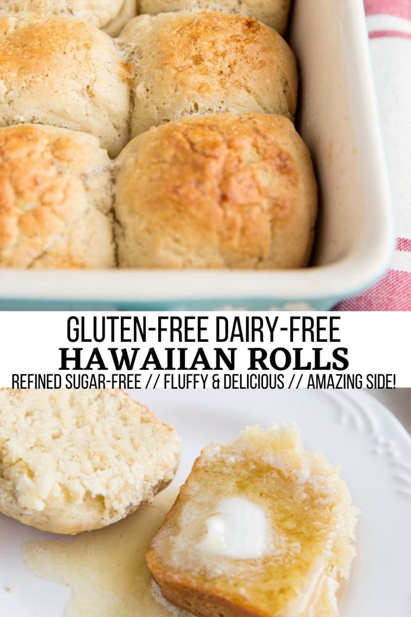Dairy-Free Gluten-Free Hawaiian Rolls - fluffy, delicious dinner rolls that taste just like store-bought Hawaiian rolls!